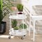 Baxton Studio Dallan Modern Industrial White Metal 2-Tier Kitchen Cart 193-12117-ZORO - alternate 1